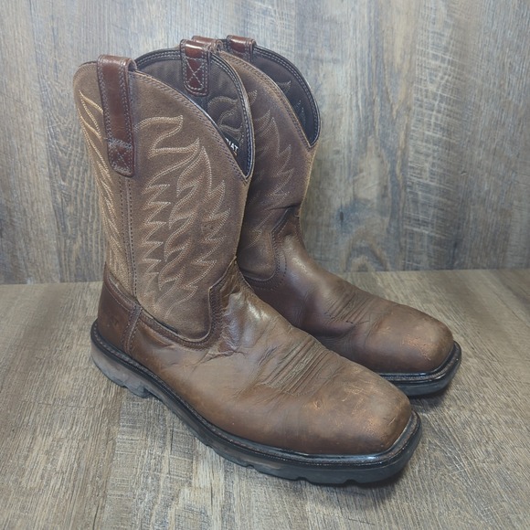 Ariat Men's Manvel Pull-On Steel Toe Wellington Work Boots 10021172 Size 11 D